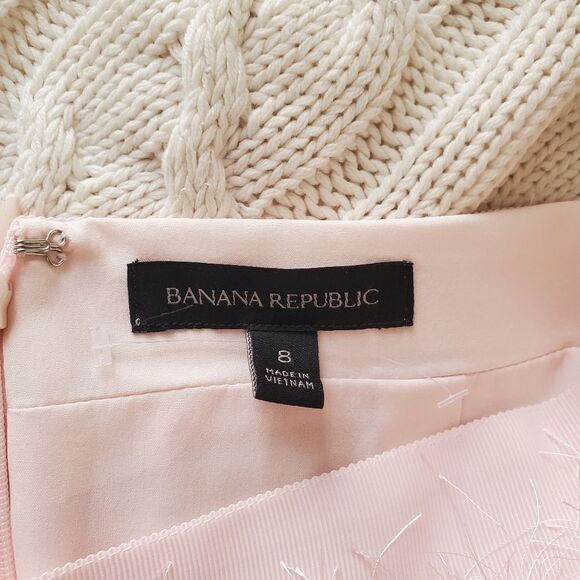 Banana Republic Eyelash Fringe Pencil Skirt Sz 8 - Picture 10 of 11